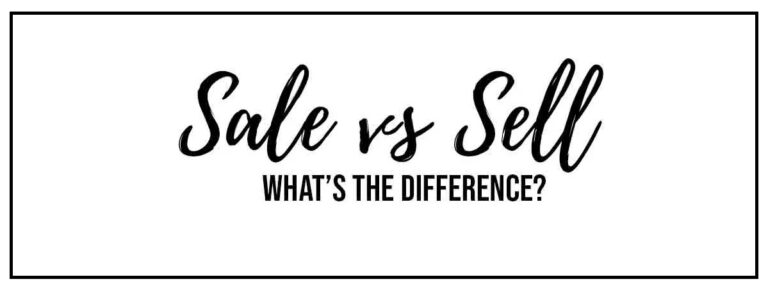 sale vs sell